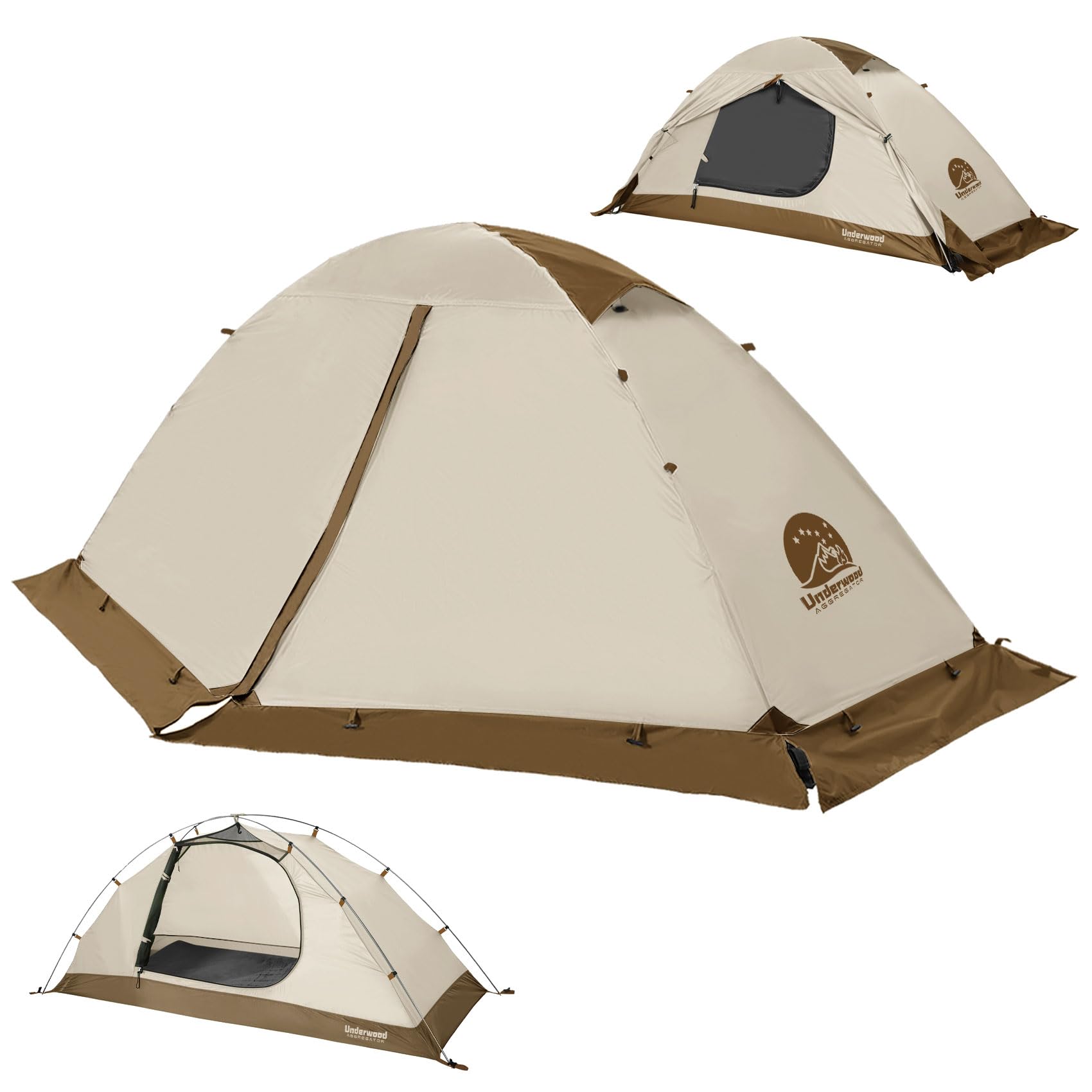 1/2 Person Backpacking Tent for 4-Season - Winter Waterproof Tent for One Person, Lightweight Camping Gear for Backpacking, Easy Set Up Cold Weather Essentials by Underwood Aggregator