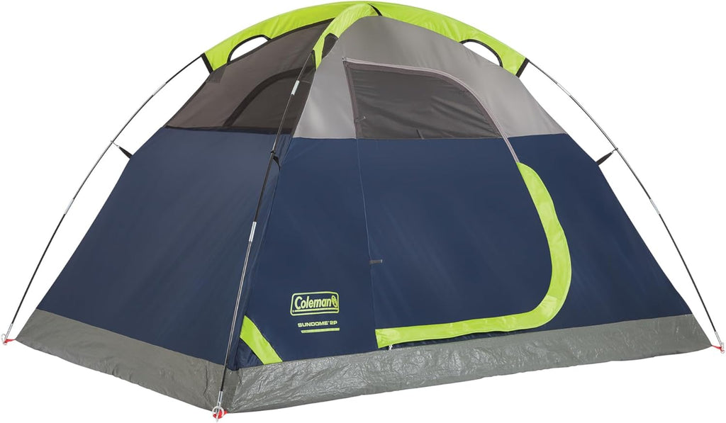 Coleman Sundome Camping Tent with Rainfly, 2/3/4/6 Person Tent Sets Up in 10 Mins, Weatherproof Shelter for Camping, Festivals, Backyard, Sleepovers, & More