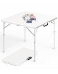 34" Square Folding Table with Built in Handle & Steel Legs, Heavy Duty Portable Card Table, Foldable Tables Perfect for Party, Dining, Wedding, Events, Picnic Indoor, Outdoor, Camping, Utility