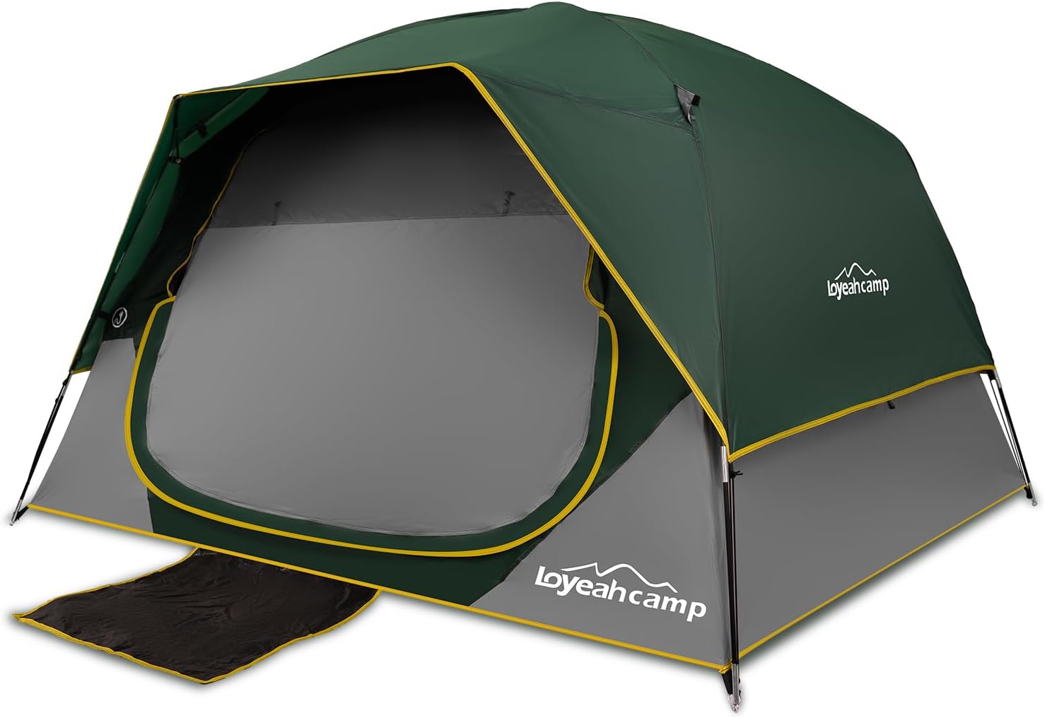 LOYEAHCAMP Tents 4 Person Camping Tent, Easy Setup Waterproof Family Tents for Camping, Portable Dome Tent for Outdoor Camping with Rainfly, Carry Bag