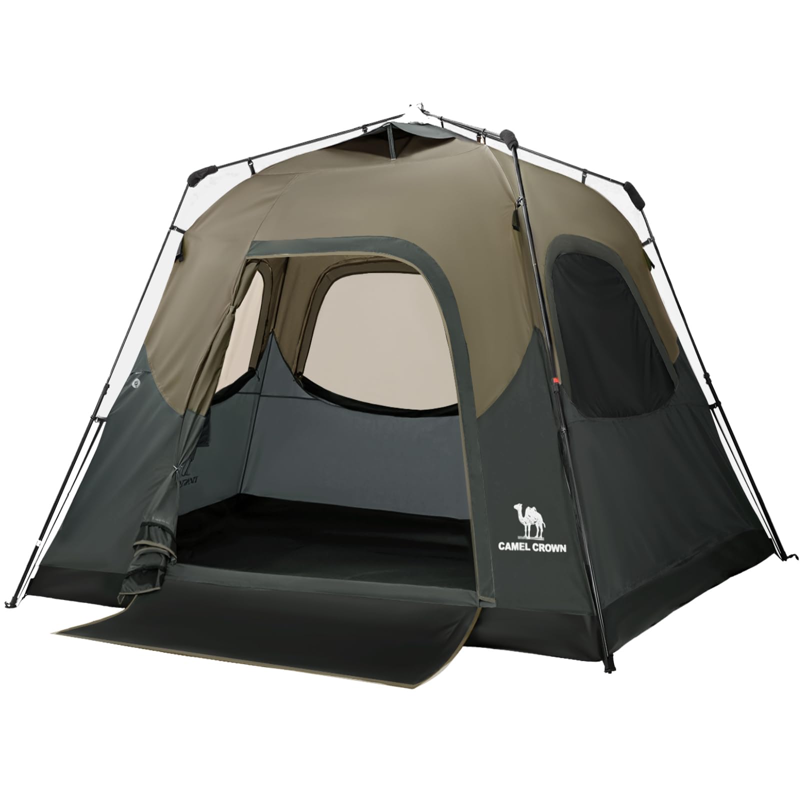 CAMEL CROWN Instant Tents for Camping 4-6 Person Tent Waterproof Easy Setup Sets Up in 60 Seconds Backpacking Tents with Carry Bag for Outdoor Hiking