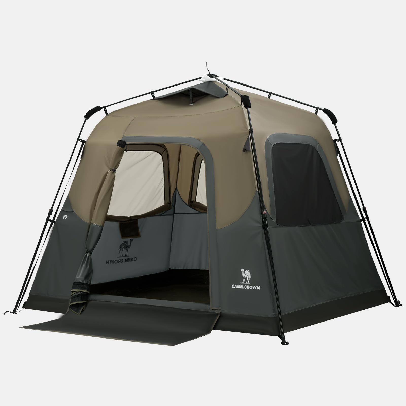 CAMEL CROWN Instant Tents for Camping 4-6 Person Tent Waterproof Easy Setup Sets Up in 60 Seconds Backpacking Tents with Carry Bag for Outdoor Hiking