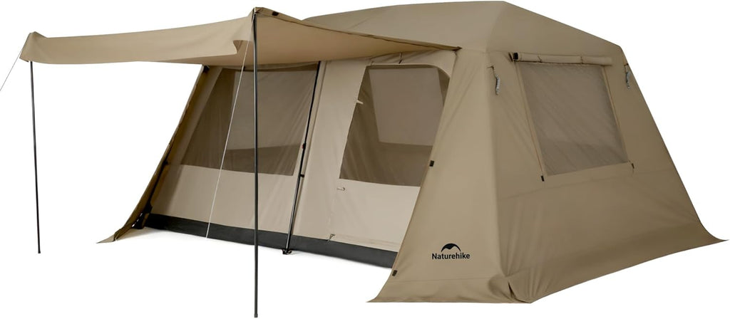 Naturehike Village Lite Camping Tent, 60S Easy Setup Instant Tents for Camping, Double Layer 4/8 Person Tent with with Full Rainfly