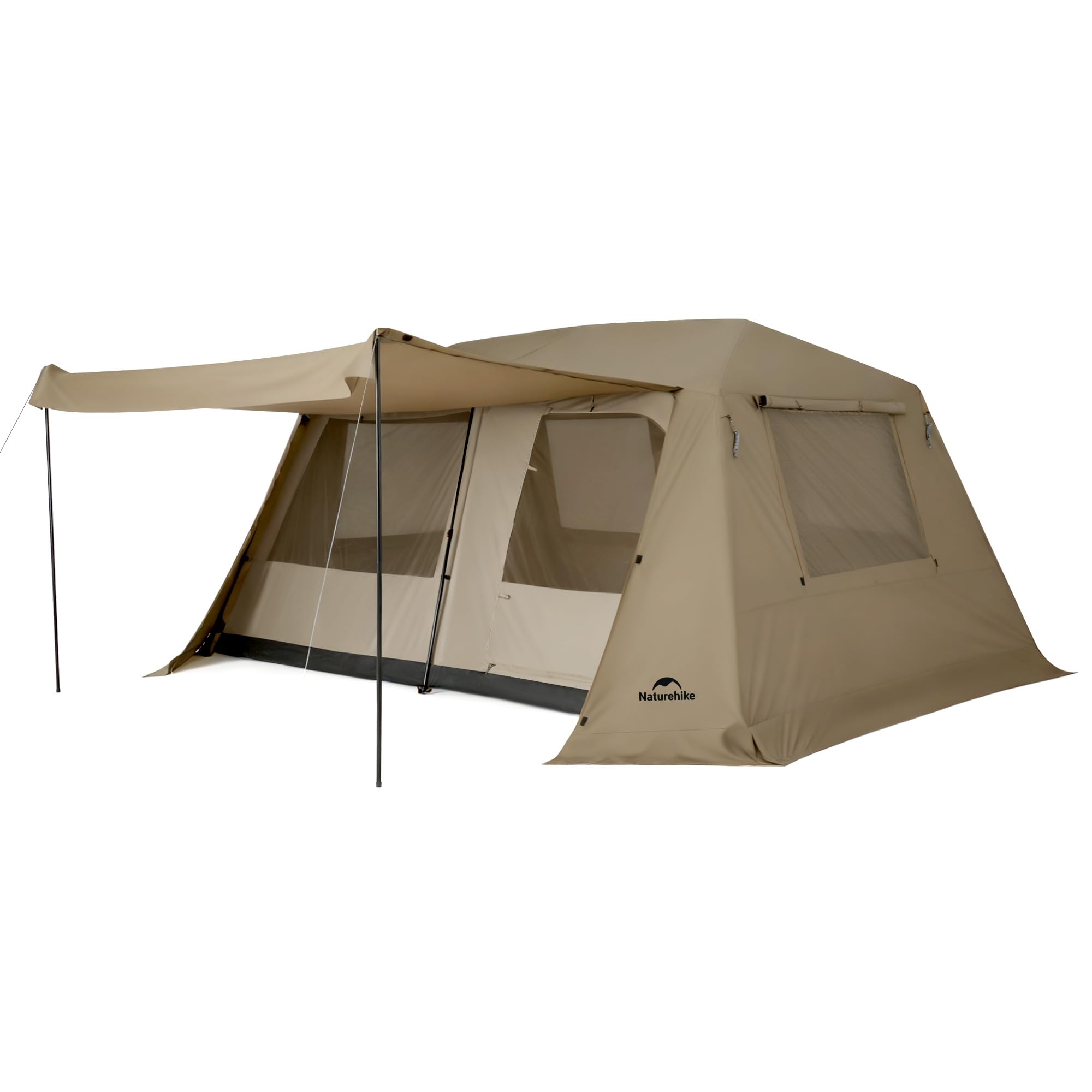 Naturehike Village Lite Camping Tent, 60S Easy Setup Instant Tents for Camping, Double Layer 4/8 Person Tent with with Full Rainfly