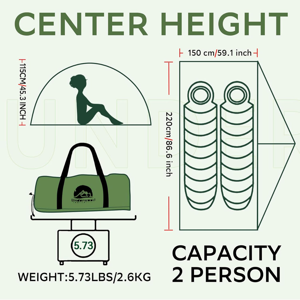 1/2 Person Backpacking Tent for 4-Season - Winter Waterproof Tent for One Person, Lightweight Camping Gear for Backpacking, Easy Set Up Cold Weather Essentials by Underwood Aggregator