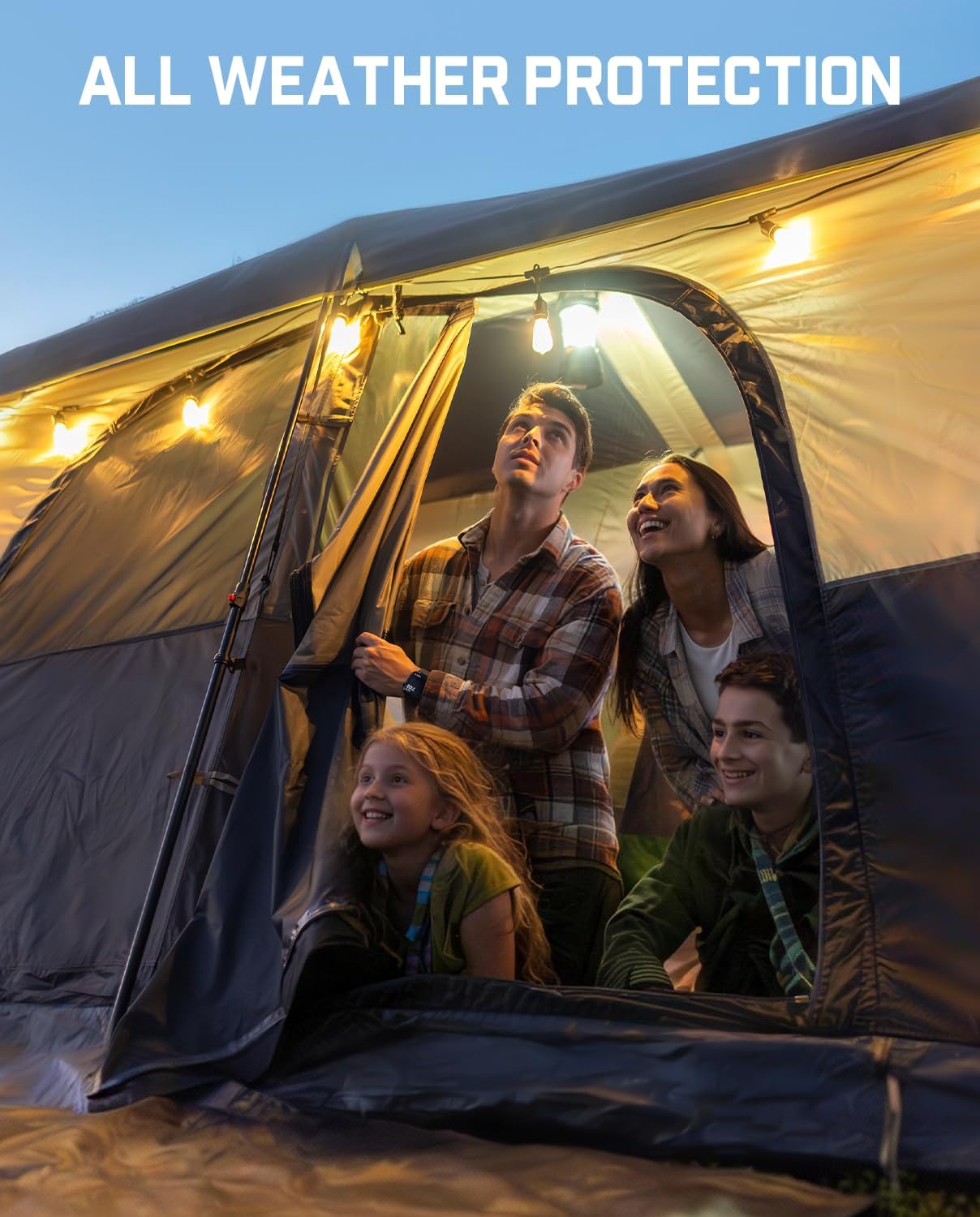 FanttikOutdoor Zeta C8/C10 Apex Camping Tent, 8/10 Person Instant Cabin Tent Setup in 60s, Family Tent with Carry Bag for Family Camping & Hiking, Waterproof, Upgraded Ventilation