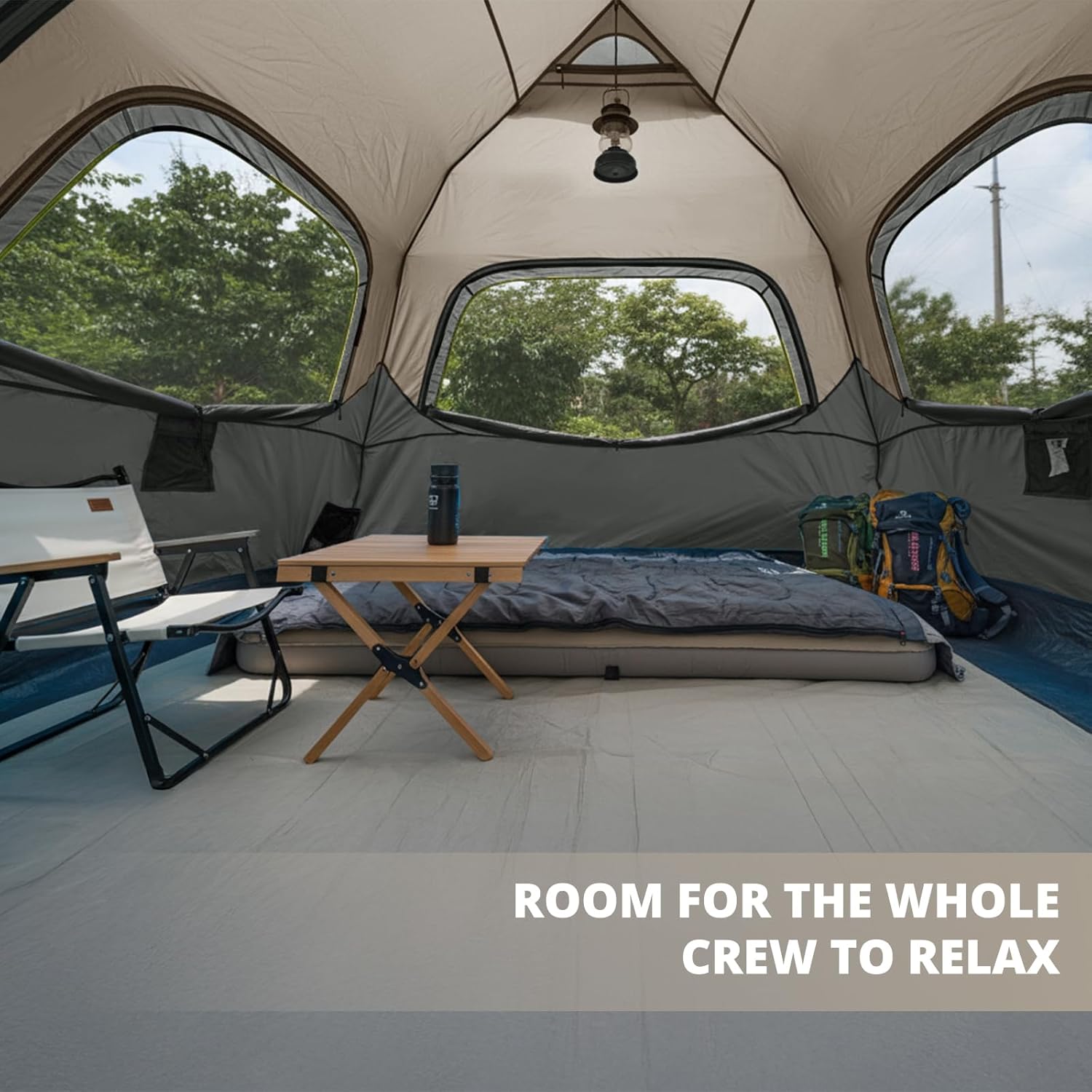 CAMEL CROWN Instant Tents for Camping 4-6 Person Tent Waterproof Easy Setup Sets Up in 60 Seconds Backpacking Tents with Carry Bag for Outdoor Hiking