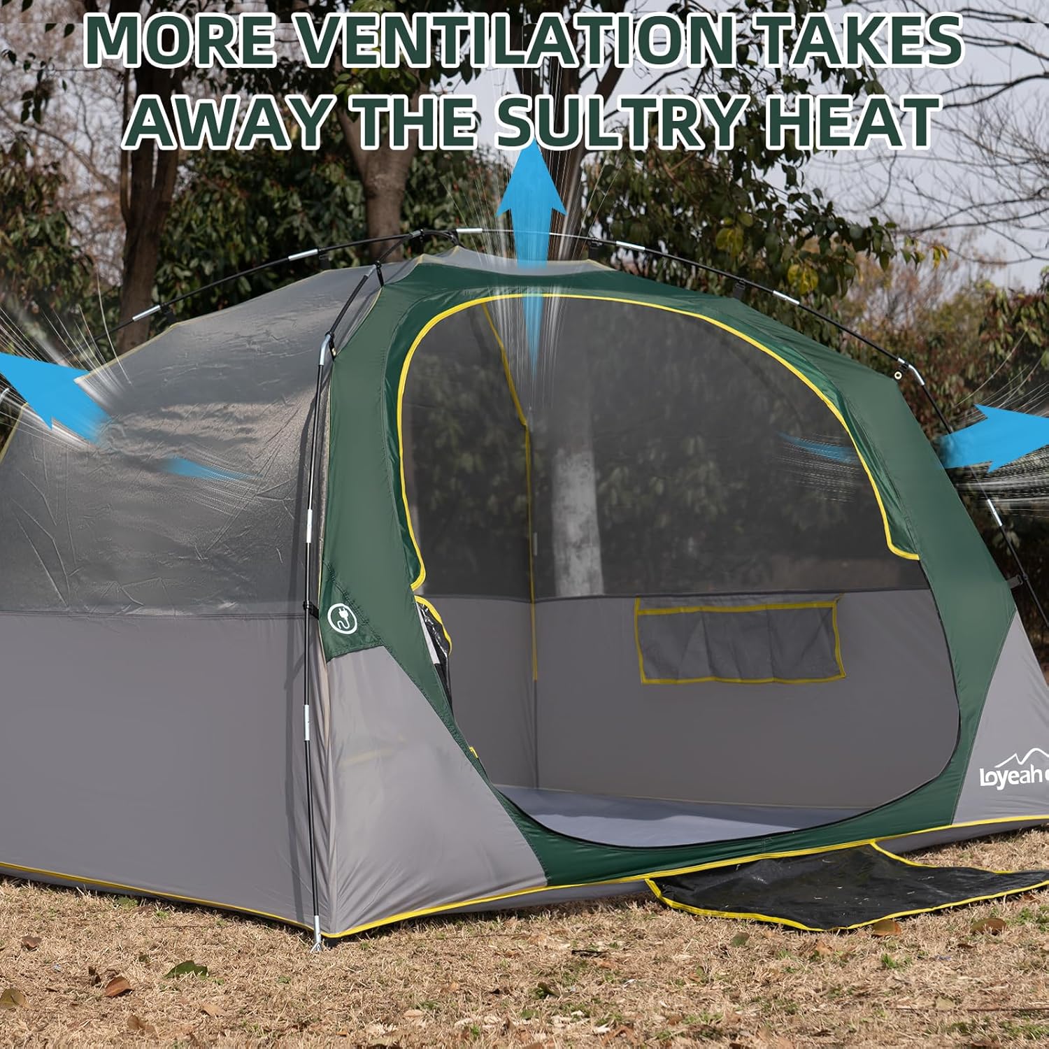 LOYEAHCAMP Tents 4 Person Camping Tent, Easy Setup Waterproof Family Tents for Camping, Portable Dome Tent for Outdoor Camping with Rainfly, Carry Bag