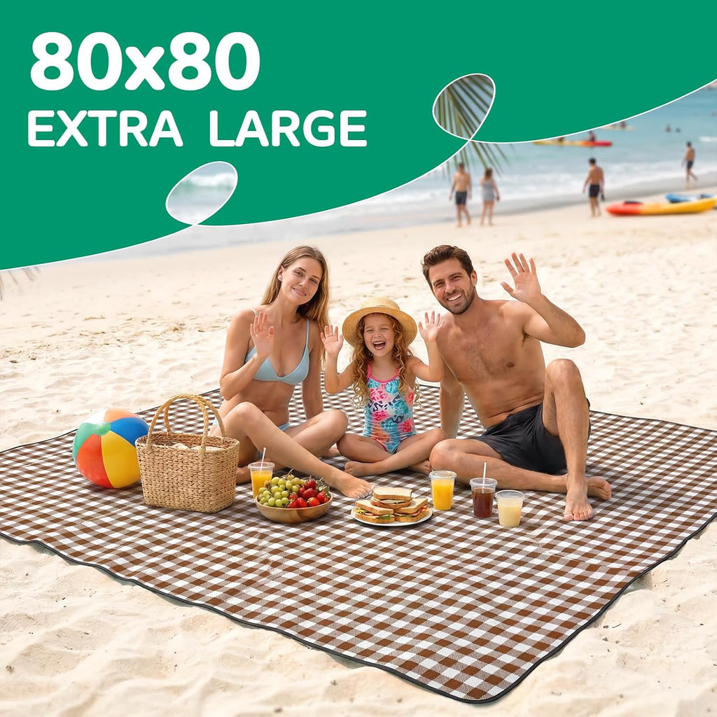 Waterproof Beach Blanket Picnic Outdoor Camp Mat Towel Family Trip Essentials Summer Vacation Must Have Travel Accessories Lake Day Necessities Stuff Thing Need Gear Gift Supplies Item Gadget 2026